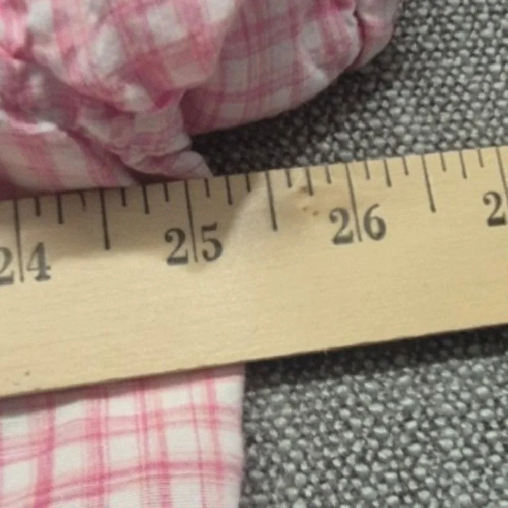 Tommy Bahama men's pink white checker short sleeve button‎ up XL Linen Blend